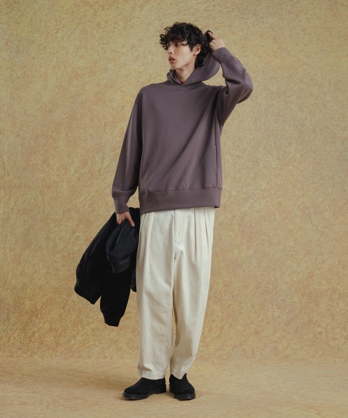 ADAM ET ROPE'（アダムエロペ）の「鹿の子ダンボール ルーズシルエット パーカー（パーカー・メンズ・パープル系その他6/ブラック/ベージュ系その他2・S/M/L）」の19枚目の写真