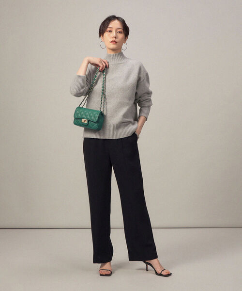 NOLLEY’S Sophi(ノーリーズソフィ)の「ハイウエストセミワイドパンツ(その他パンツ・レディース・ブラック/ブルー・36/38)」の3枚目の写真