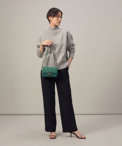 NOLLEY’S Sophi(ノーリーズソフィ)の「ハイウエストセミワイドパンツ(その他パンツ・レディース・ブラック/ブルー・36/38)」の4枚目の写真