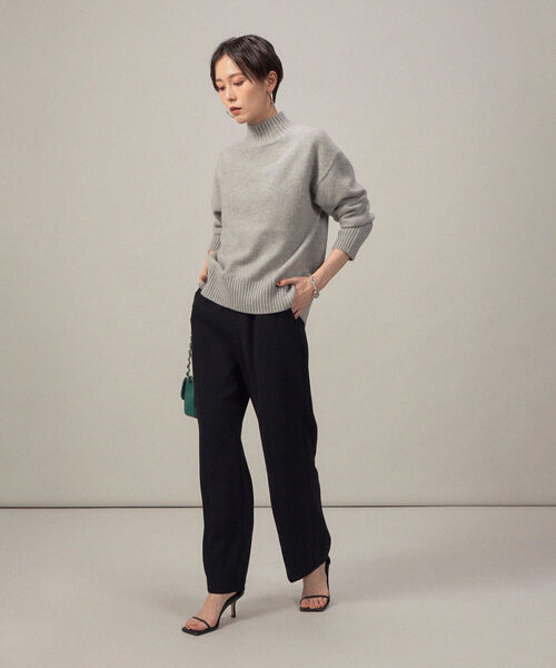 NOLLEY’S Sophi(ノーリーズソフィ)の「ハイウエストセミワイドパンツ(その他パンツ・レディース・ブラック/ブルー・36/38)」の5枚目の写真