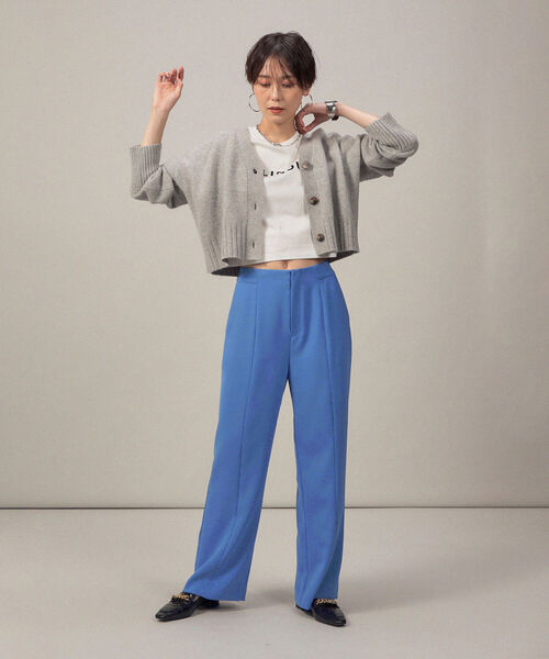 NOLLEY’S Sophi(ノーリーズソフィ)の「ハイウエストセミワイドパンツ(その他パンツ・レディース・ブラック/ブルー・36/38)」の19枚目の写真