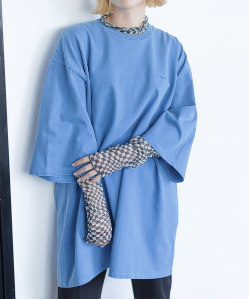 PBLIM(ページボーイリム)の「PAGEBOYLIM/ブリーチビックT(Tシャツ/カットソー・レディース・ブルー/ブラウン・LARGE/MEDIUM)」の9枚目の写真