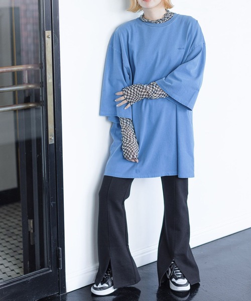 PBLIM(ページボーイリム)の「PAGEBOYLIM/ブリーチビックT(Tシャツ/カットソー・レディース・ブルー/ブラウン・LARGE/MEDIUM)」の19枚目の写真