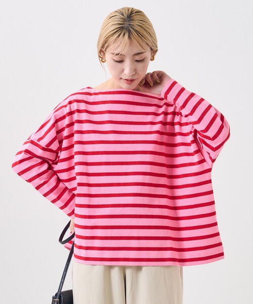 FREAK'S STORE（フリークスストア）の「【限定展開】バスクロングスリーブTシャツ（Tシャツ/カットソー・レディース・ブラック/ベージュ/パープル/ネイビー/オフホワイト/オレンジ/グリーン/その他1/ホワイト×ブラック/チャコール/その他/ピンク/ブルー・ﾌﾘ-）」の10枚目の写真