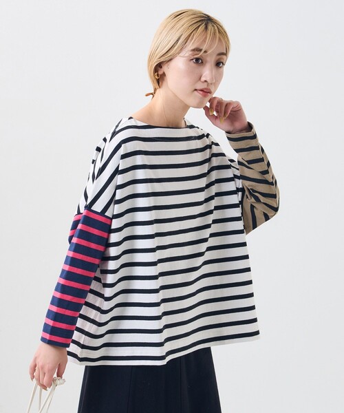 FREAK'S STORE（フリークスストア）の「【限定展開】バスクロングスリーブTシャツ（Tシャツ/カットソー・レディース・ブラック/ベージュ/パープル/ネイビー/オフホワイト/オレンジ/グリーン/その他1/ホワイト×ブラック/チャコール/その他/ピンク/ブルー・ﾌﾘ-）」の12枚目の写真