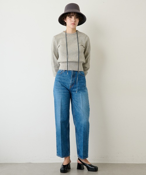 美品【Whim Gazette】ラメニットプルオーバー Whim Gazette（ウィムガゼット）の「ラメニットプルオーバー