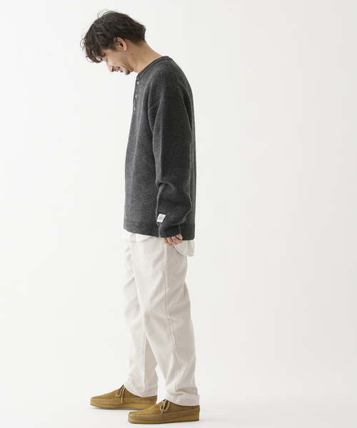 JOURNAL STANDARD relume（ジャーナルスタンダード　レリューム）の「HAMILTON WOOL GATER ヘンリーネックニット（ニット/セーター・メンズ・ボルドー/ブラック系その他/ライトグリーン/グレー・LARGE/MEDIUM）」の19枚目の写真