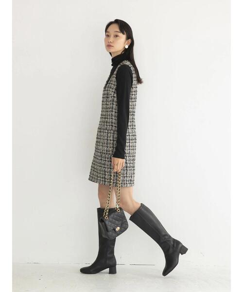 earth music&ecology(アースミュージックアンドエコロジー)の「ツイードショートパンツ(その他パンツ・レディース・ブラック/アイボリー・S/M)」の13枚目の写真