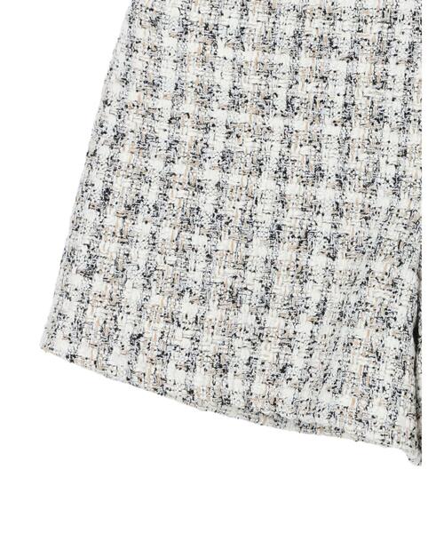 earth music&ecology(アースミュージックアンドエコロジー)の「ツイードショートパンツ(その他パンツ・レディース・ブラック/アイボリー・S/M)」の12枚目の写真