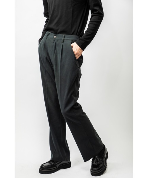 Beno（ビーノ）の「モールスキン センタープレス フレア スラックス（スラックス・メンズ・ブラック/グリーン/チャコールグレー/イエロー・M/L）」の4枚目の写真