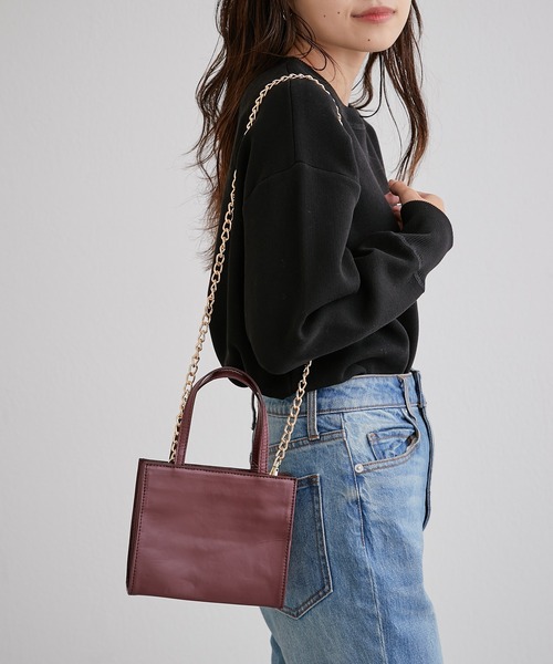 CIAOPANIC TYPY（チャオパニックティピー）の「【CPC SCAMP】スクエアミニショルダーバッグ（ショルダーバッグ・レディース・ブラック/ゴールド/オレンジ/グリーン/ボルドー・ONE SIZE）」の4枚目の写真