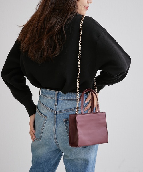 CIAOPANIC TYPY（チャオパニックティピー）の「【CPC SCAMP】スクエアミニショルダーバッグ（ショルダーバッグ・レディース・ブラック/ゴールド/オレンジ/グリーン/ボルドー・ONE SIZE）」の11枚目の写真