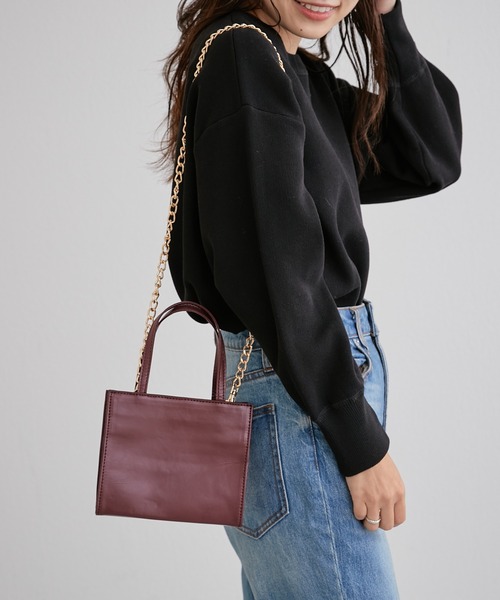 CIAOPANIC TYPY（チャオパニックティピー）の「【CPC SCAMP】スクエアミニショルダーバッグ（ショルダーバッグ・レディース・ブラック/ゴールド/オレンジ/グリーン/ボルドー・ONE SIZE）」の12枚目の写真