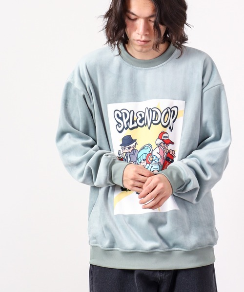 A.T,C in the attic homme(エーティーシーインジアティックオム)の「マイクロスエード POPPRINT ワイド トレーナー 2022AW(スウェット・メンズ・ブラック/ベージュ/オフホワイト/ホワイト系その他/グリーン/グリーン系その他・L/M)」の6枚目の写真