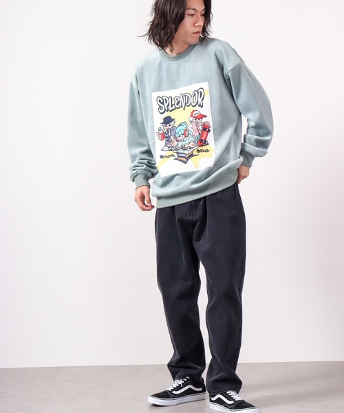 A.T,C in the attic homme(エーティーシーインジアティックオム)の「マイクロスエード POPPRINT ワイド トレーナー 2022AW(スウェット・メンズ・ブラック/ベージュ/オフホワイト/ホワイト系その他/グリーン/グリーン系その他・L/M)」の14枚目の写真