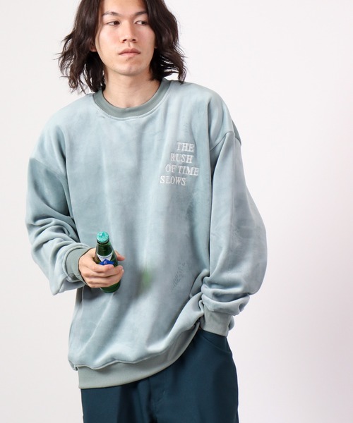 A.T,C in the attic homme(エーティーシーインジアティックオム)の「マイクロスエード POPPRINT ワイド トレーナー 2022AW(スウェット・メンズ・ブラック/ベージュ/オフホワイト/ホワイト系その他/グリーン/グリーン系その他・L/M)」の15枚目の写真