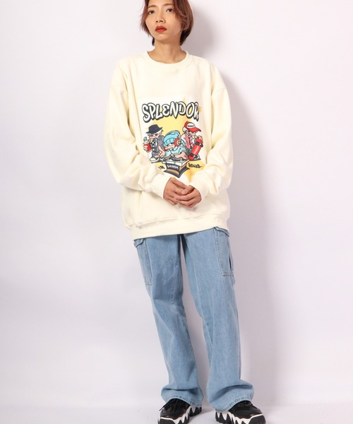 A.T,C in the attic homme(エーティーシーインジアティックオム)の「マイクロスエード POPPRINT ワイド トレーナー 2022AW(スウェット・メンズ・ブラック/ベージュ/オフホワイト/ホワイト系その他/グリーン/グリーン系その他・L/M)」の20枚目の写真