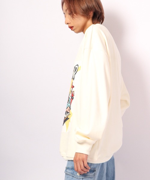 A.T,C in the attic homme(エーティーシーインジアティックオム)の「マイクロスエード POPPRINT ワイド トレーナー 2022AW(スウェット・メンズ・ブラック/ベージュ/オフホワイト/ホワイト系その他/グリーン/グリーン系その他・L/M)」の22枚目の写真