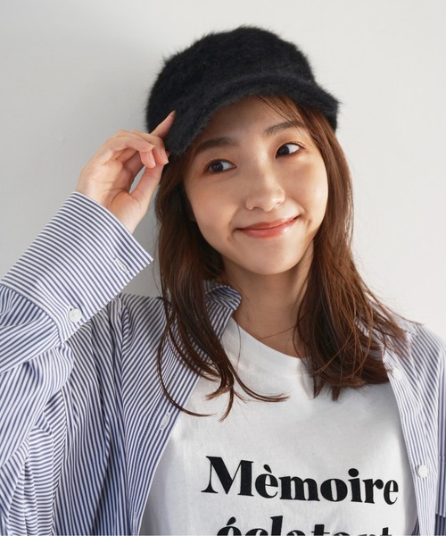 FREE'S MART（フリーズマート）の「シャギーキャップ（キャップ・レディース・ブラック/グレー・ﾌﾘ-）」の3枚目の写真