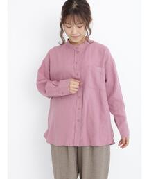 Samansa Mos2 | リネンバンドカラーシャツ(シャツ/ブラウス)