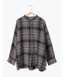 Samansa Mos2 | リネンバンドカラーシャツ(シャツ/ブラウス)