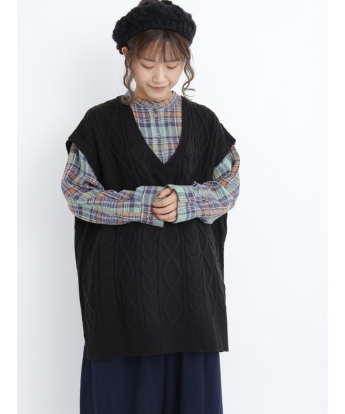 Samansa Mos2（サマンサ モスモス）の「リネンバンドカラーシャツ（シャツ/ブラウス・レディース・グリーン/ピンク/キナリ/ブラック・ﾌﾘ-）」の9枚目の写真