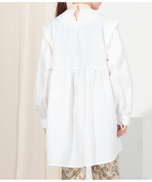 Settimissimo（セッティミッシモ）の「キルティング切替デザインブラウス（シャツ/ブラウス・レディース・アイボリー/ブラック・M）」の6枚目の写真