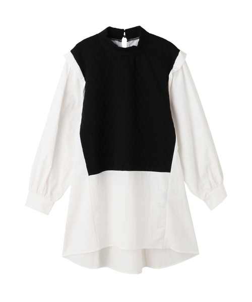 Settimissimo（セッティミッシモ）の「キルティング切替デザインブラウス（シャツ/ブラウス・レディース・アイボリー/ブラック・M）」の14枚目の写真
