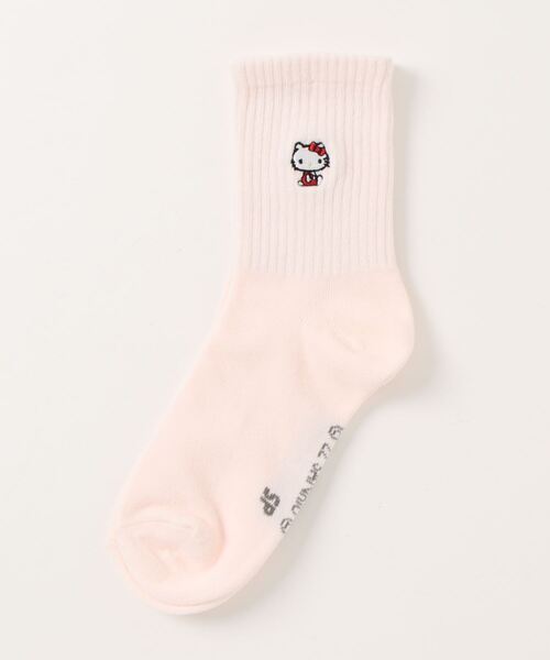 sanrio(サンリオ)の「【 sanrio 】 サンリオキャラクターズ ワンポイント刺繍ソックス(ソックス/靴下・レディース・ライトブルー/ライトピンク/ライトイエロー・23-25cm)」の1枚目の写真