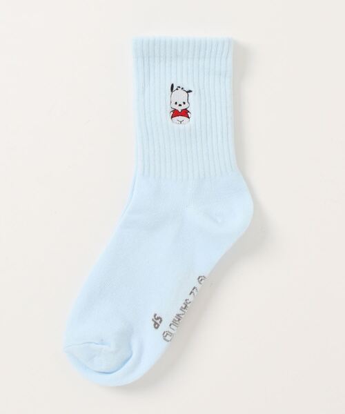 sanrio(サンリオ)の「【 sanrio 】 サンリオキャラクターズ ワンポイント刺繍ソックス(ソックス/靴下・レディース・ライトブルー/ライトピンク/ライトイエロー・23-25cm)」の2枚目の写真