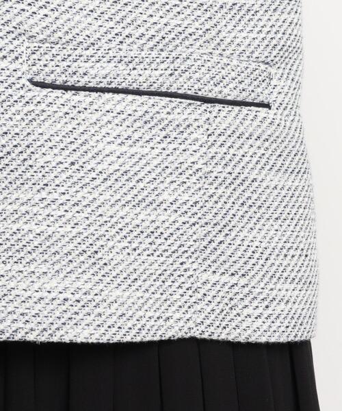 Dessin(デッサン)の「【セレモニー/入卒】ツィード クルーネック ジャケット<S~L>(ノーカラージャケット・レディース・ベージュ/ネイビー/サックスブルー・01/02/03)」の11枚目の写真