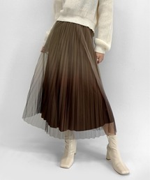 【ZOZOTOWN限定】Gradient tulle pleated skirt / グラデーションチュールプリーツスカート