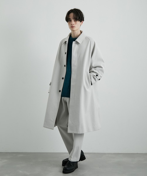 JUNRED（ジュンレッド）の「ウーリーカットツイルオーバーコート（ステンカラーコート・メンズ・チャコールグレー/ダークブラウン/ブラック/ホワイト系その他・S/M/L）」の7枚目の写真