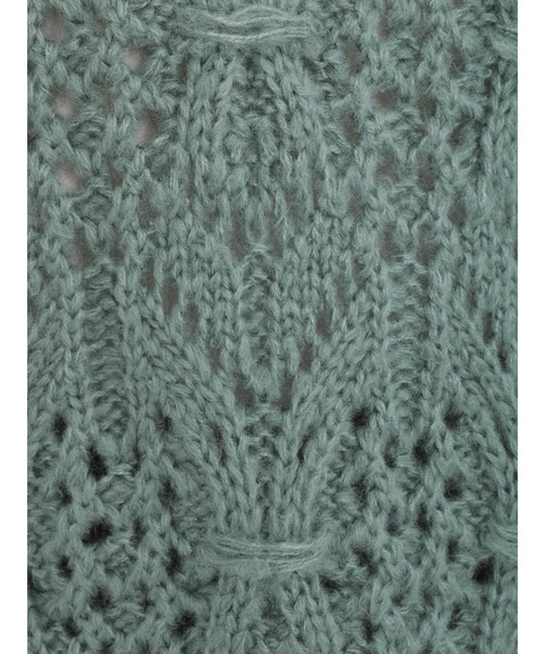 Samansa Mos2（サマンサ モスモス）の「透かし柄ニット（ニット/セーター・レディース・ブラック/グリーン/ベージュ・ﾌﾘ-）」の10枚目の写真