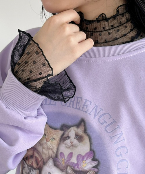 Loueme（ルエム）の「【23S/S 春夏新作】ドットチュールシャーリングブラウス（シャツ/ブラウス・レディース・ブラック/アイボリー/ホワイト・FREE）」の11枚目の写真