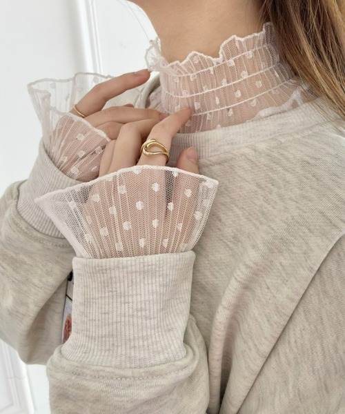 Loueme（ルエム）の「【23S/S 春夏新作】ドットチュールシャーリングブラウス（シャツ/ブラウス・レディース・ブラック/アイボリー/ホワイト・FREE）」の18枚目の写真