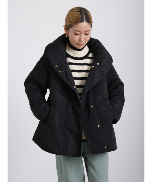 Samansa Mos2 blue（サマンサモスモスブルー）の「ショールカラー中綿