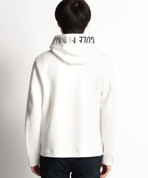 HIDEAWAYS NICOLE（ハイダウェイニコル）の「カノコダンボールカットブルゾン（パーカー・メンズ・ブラック/トップグレー/オフホワイト・MEDIUM/LARGE/X-LARGE）」の6枚目の写真