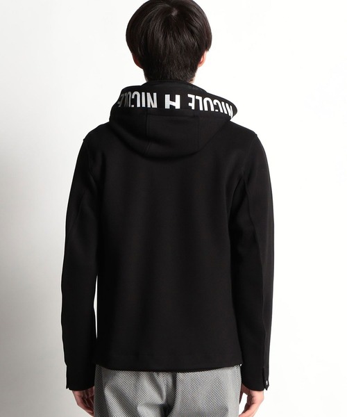 HIDEAWAYS NICOLE（ハイダウェイニコル）の「カノコダンボールカットブルゾン（パーカー・メンズ・ブラック/トップグレー/オフホワイト・MEDIUM/LARGE/X-LARGE）」の8枚目の写真