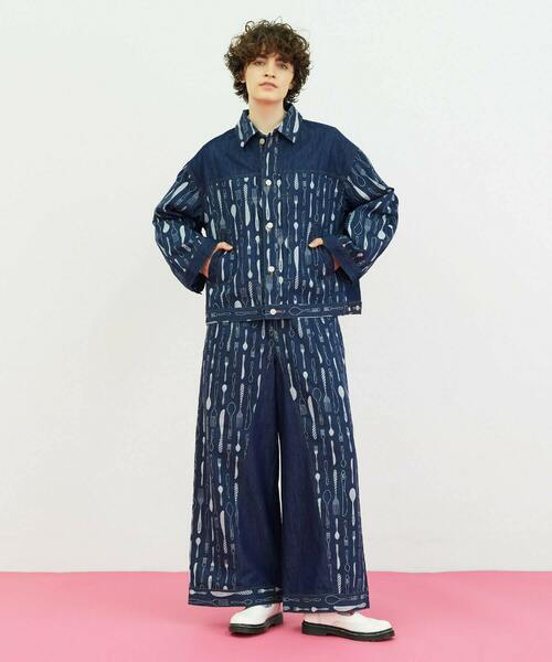 FRAPBOIS（フラボア）の「カトラリーデニム デニムジャケット（デニムジャケット・レディース・サックスブルー/ネイビー・2/1）」の3枚目の写真