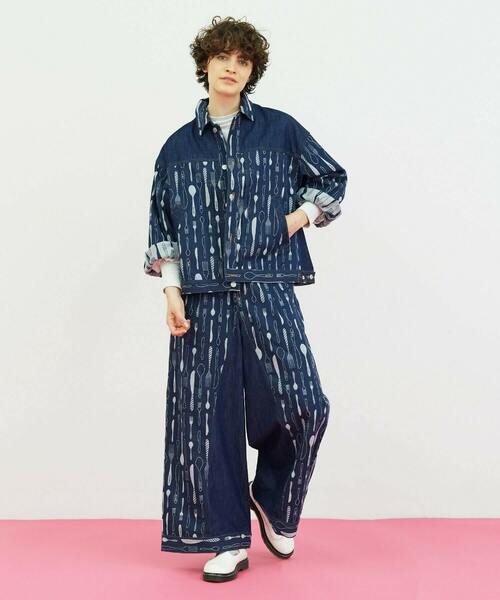 FRAPBOIS（フラボア）の「カトラリーデニム デニムジャケット（デニムジャケット・レディース・サックスブルー/ネイビー・2/1）」の11枚目の写真