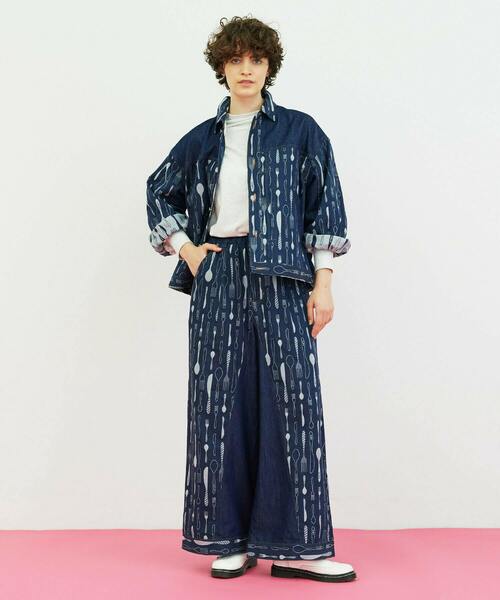 FRAPBOIS（フラボア）の「カトラリーデニム デニムジャケット（デニムジャケット・レディース・サックスブルー/ネイビー・2/1）」の12枚目の写真