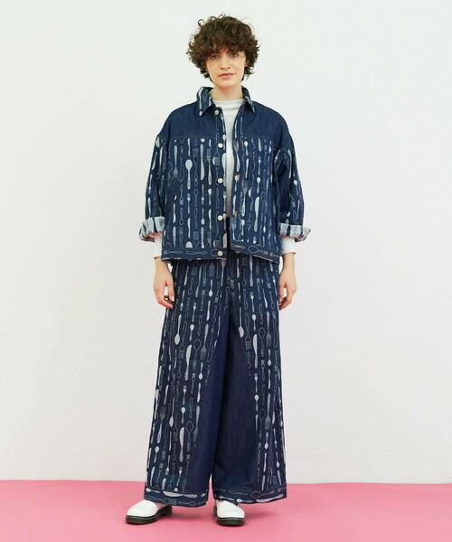 FRAPBOIS（フラボア）の「カトラリーデニム デニムジャケット（デニムジャケット・レディース・サックスブルー/ネイビー・2/1）」の13枚目の写真