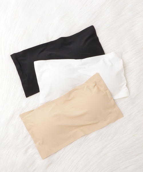 Lace Ladies（レースレディース）の「シームレスチューブトップブラ（チューブトップ・レディース・ブラック/ホワイト/ベージュ・FREE）」の10枚目の写真
