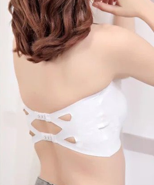 Lace Ladies（レースレディース）の「シームレスチューブトップブラ（チューブトップ・レディース・ブラック/ホワイト/ベージュ・FREE）」の17枚目の写真