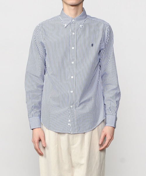 GYMPHLEX(ジムフレックス)の「Gymphlex | 長袖ボタンダウンシャツ STRIPE MEN(シャツ/ブラウス・メンズ・ブルー系その他・S)」の4枚目の写真