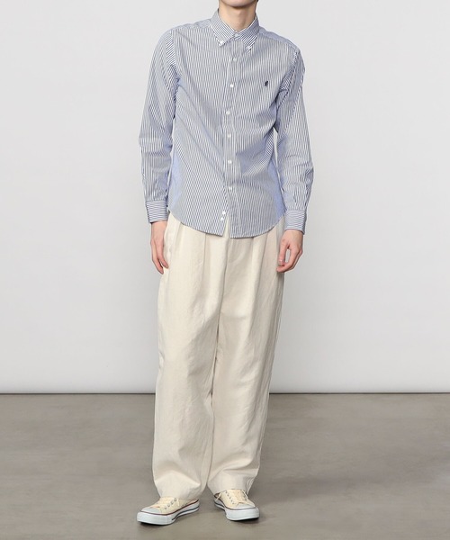 GYMPHLEX(ジムフレックス)の「Gymphlex | 長袖ボタンダウンシャツ STRIPE MEN(シャツ/ブラウス・メンズ・ブルー系その他・S)」の3枚目の写真