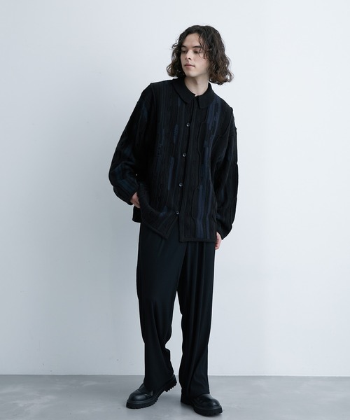 JUNRED(ジュンレッド)の「3Dニットポロカーディガン(カーディガン/ボレロ・メンズ・ホワイト/グリーン/ブラック・S/M/L)」の21枚目の写真
