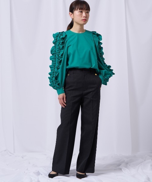 【未使用】ルルウィルビー　トップス　23SS リシアンサススリーブブラウス セール】【LOULOU WILLOUGHBY】リシアンサススリーブブラウス
