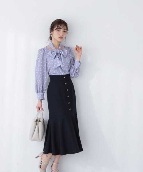 PROPORTION BODY DRESSING(プロポーションボディドレッシング)の「フロント釦マーメイドスカート / 1213120302(スカート・レディース・ネイビー/カーキ/イエロー・MEDIUM/SMALL)」の8枚目の写真